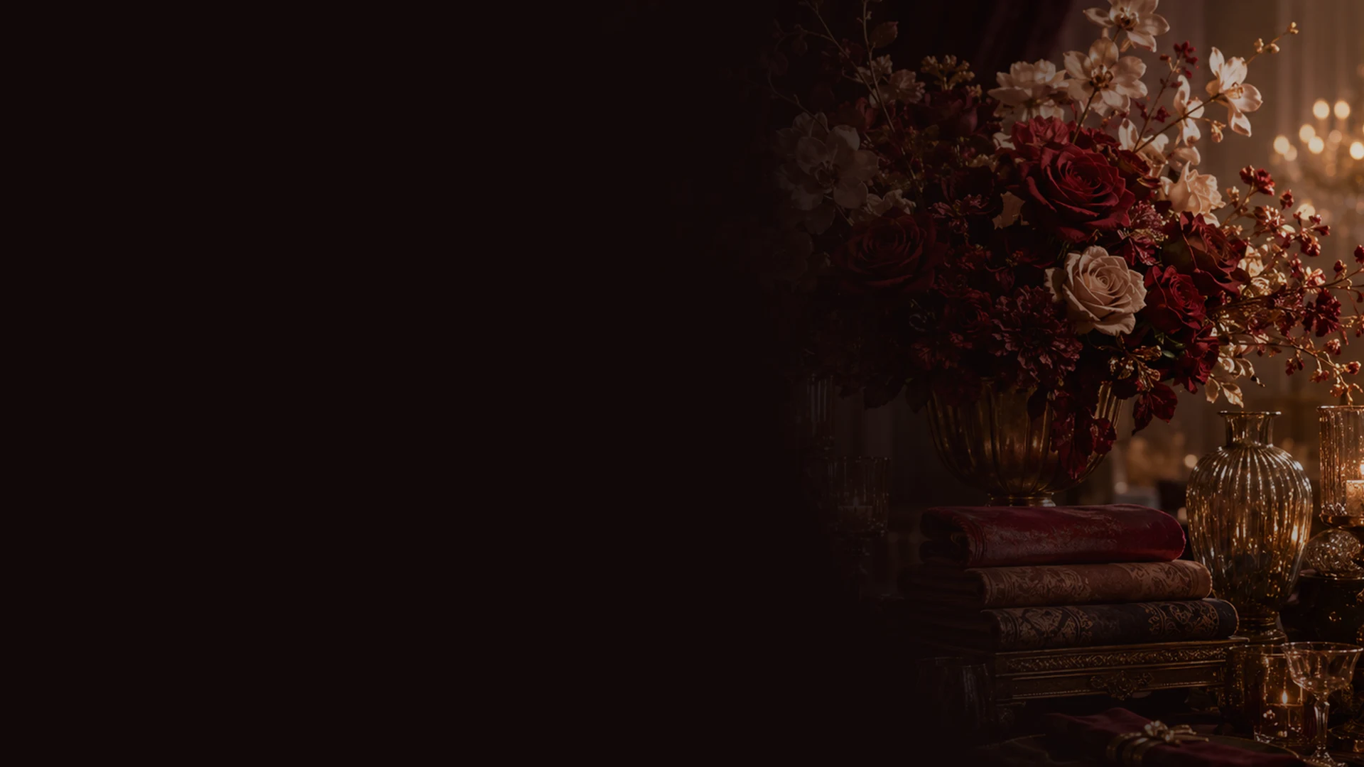A luxury wedding décor setting